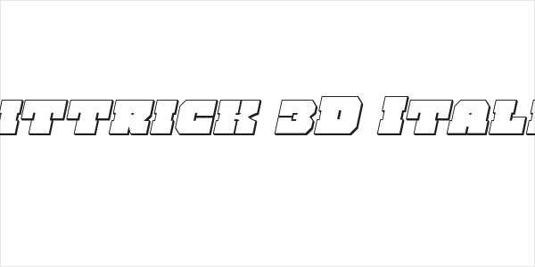 Kittrick 3D Italic Logo