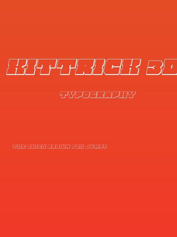 Kittrick 3D Italic Poster