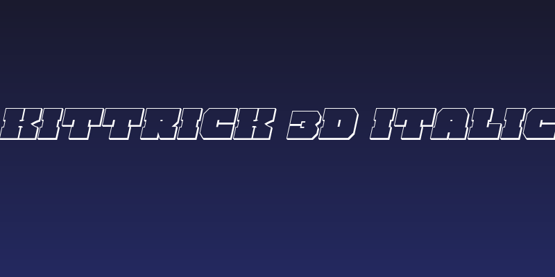 Kittrick 3D Italic Social Header
