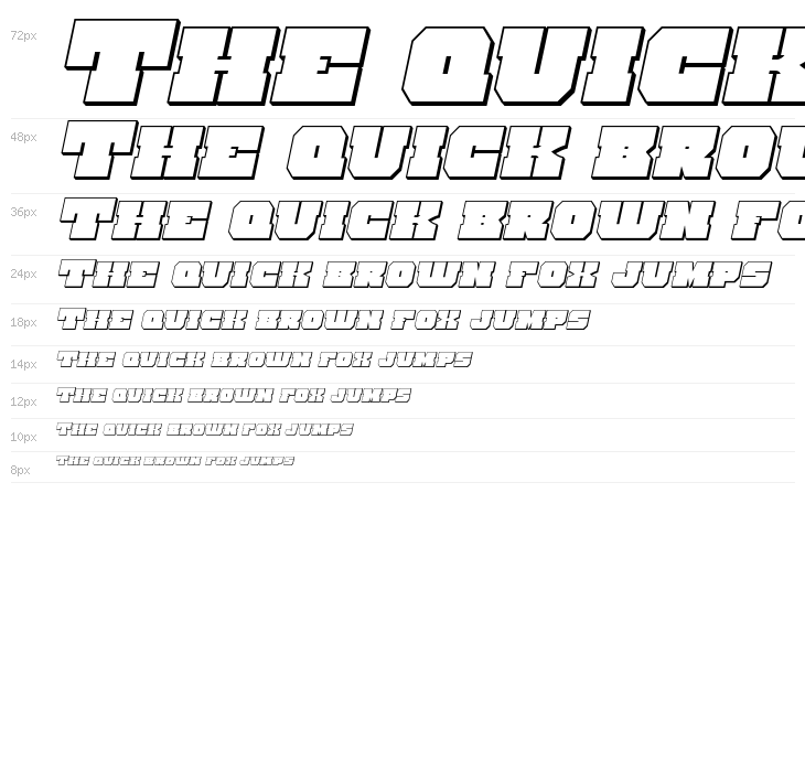 Kittrick 3D Italic Waterfall