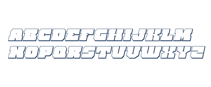 Kittrick 3D Italic Lowercase