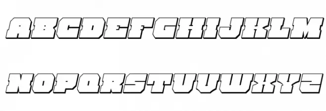 Kittrick 3D Italic Fuentes MINÚSCULAS