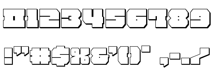 Kittrick 3D Font OTHER CHARS