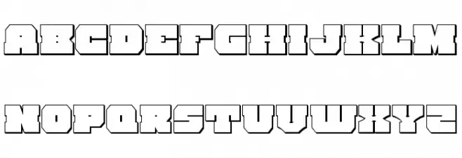 Kittrick 3D Font UPPERCASE