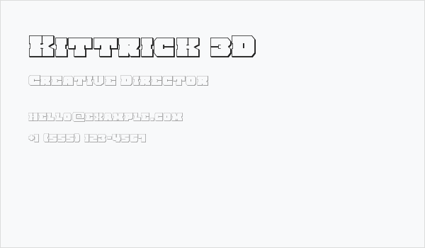 Kittrick 3D Business Card