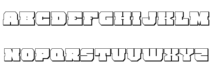 Kittrick 3D Font LOWERCASE