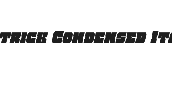 Kittrick Condensed Italic Logo