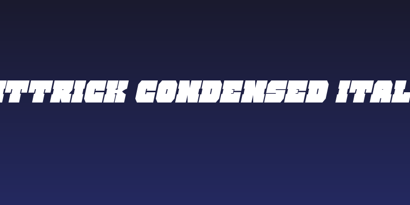 Kittrick Condensed Italic Social Header