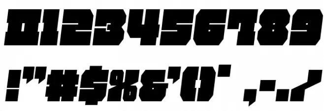 Kittrick Condensed Semi-Italic Font OTHER CHARS