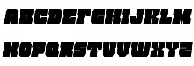 Kittrick Condensed Semi-Italic Caratteri MAIUSCOLE