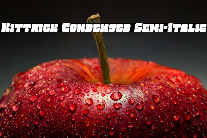 Kittrick Condensed Semi-Italic Example 2