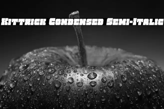 Kittrick Condensed Semi-Italic Font examples