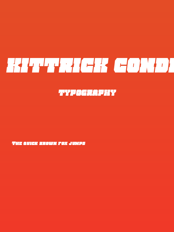 Kittrick Condensed Semi-Italic Poster
