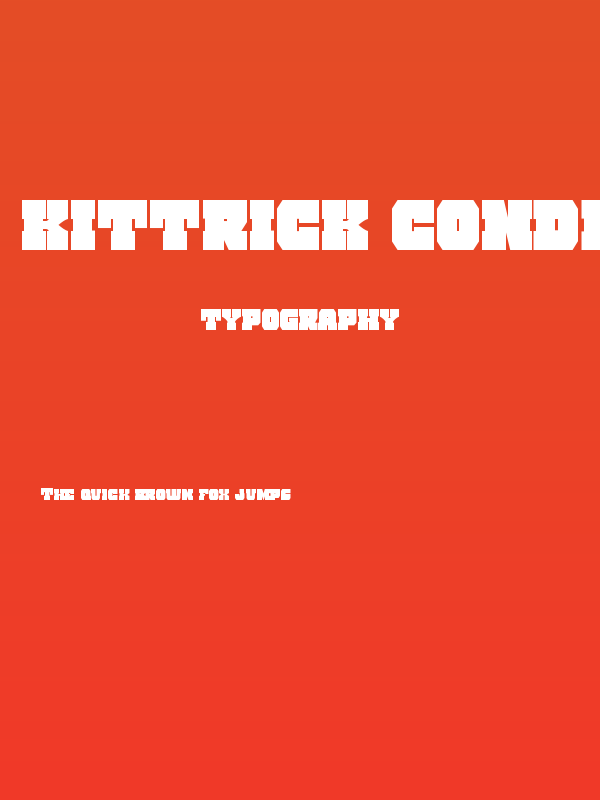 Kittrick Condensed Poster