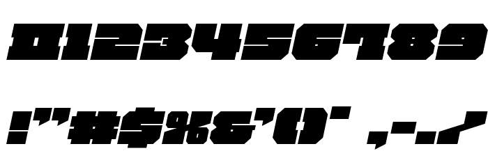 Kittrick Expanded Italic Font OTHER CHARS