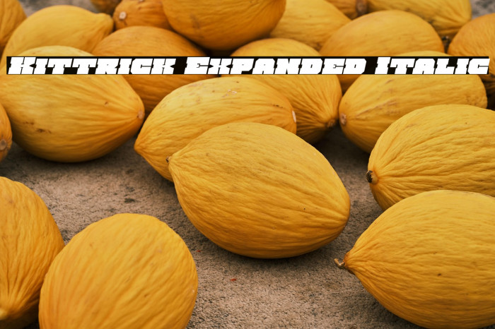 Kittrick Expanded Italic Example 1