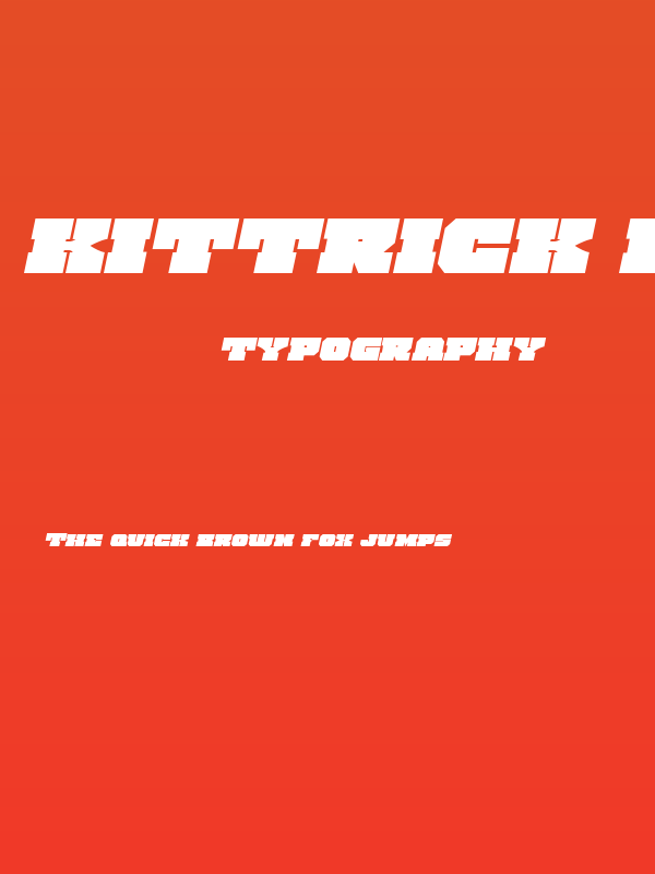 Kittrick Expanded Italic Poster