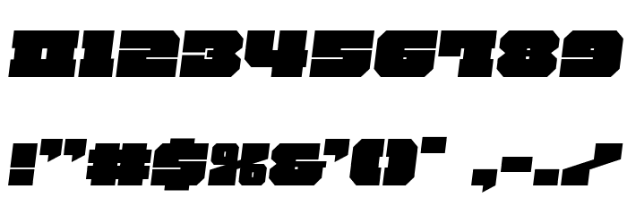 Kittrick Expanded Semi-Italic Font OTHER CHARS