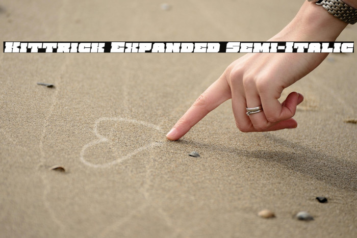 Kittrick Expanded Semi-Italic Example 2