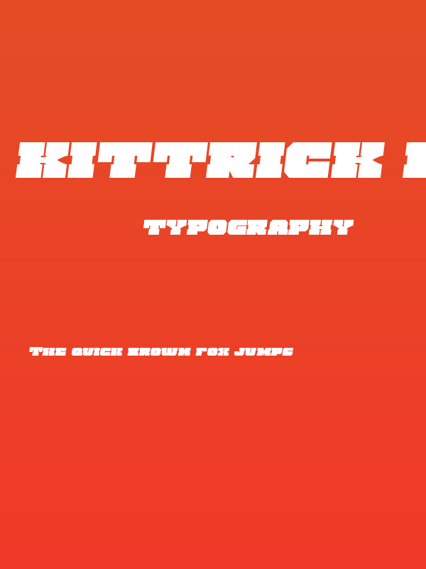 Kittrick Expanded Semi-Italic Poster