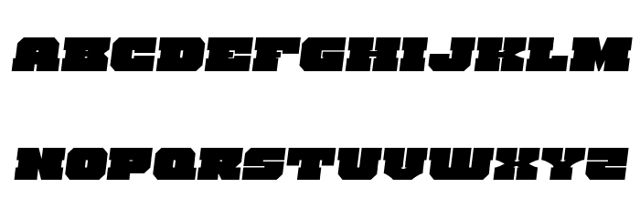 Kittrick Expanded Semi-Italic Font LOWERCASE