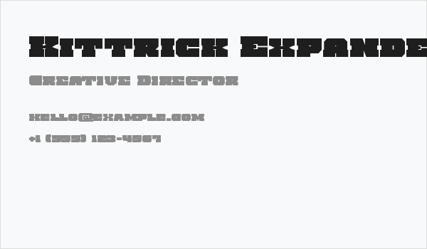 Kittrick Expanded Business Card