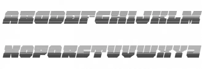 Kittrick Gradient Italic Caratteri MAIUSCOLE