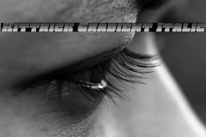 Kittrick Gradient Italic Font examples