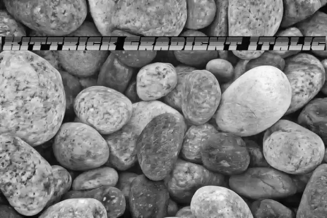 Kittrick Gradient Italic Font examples