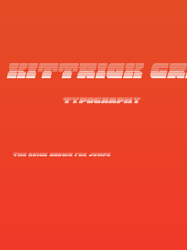 Kittrick Gradient Italic Poster