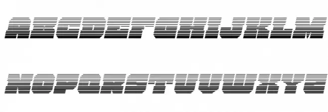 Kittrick Gradient Italic Caratteri MINUSCOLO