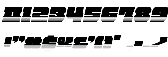 Kittrick Halftone Italic Font OTHER CHARS