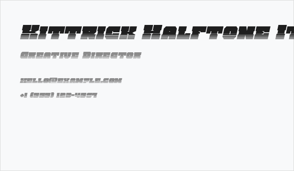 Kittrick Halftone Italic Business Card