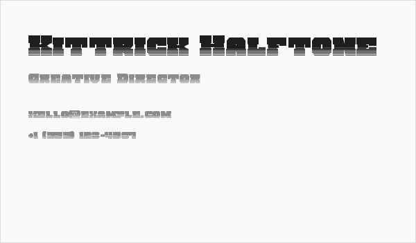 Kittrick Halftone Business Card