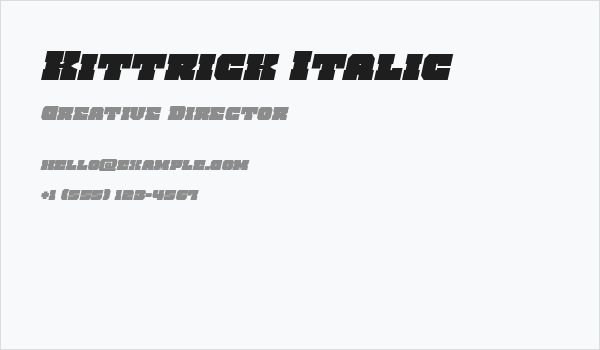 Kittrick Italic Business Card