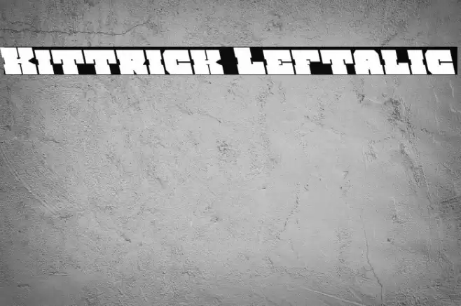 Kittrick Leftalic Font examples
