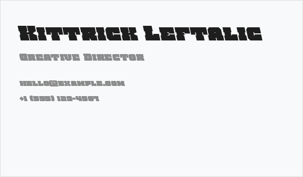 Kittrick Leftalic Business Card