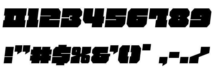 Kittrick Semi-Italic Font OTHER CHARS