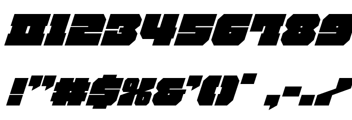 Kittrick Super-Italic Font OTHER CHARS