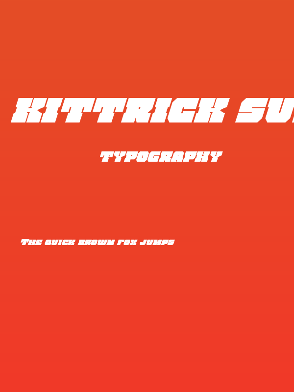 Kittrick Super-Italic Poster