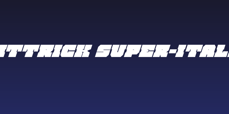 Kittrick Super-Italic Social Header