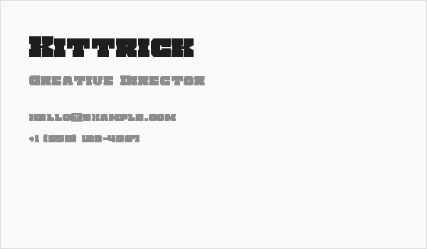 Kittrick Business Card