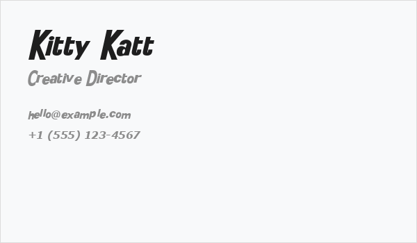 Kitty Katt Business Card