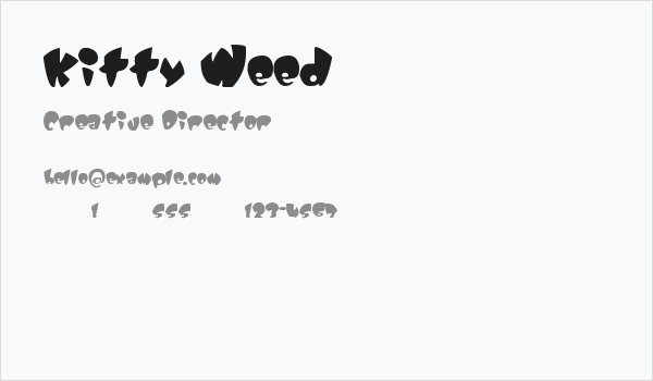 Kitty Weed Business Card