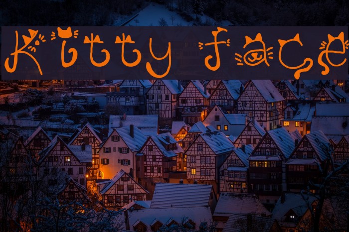 Kitty face Font examples