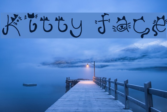 Kitty face Font examples