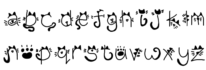 Kitty face Font LOWERCASE