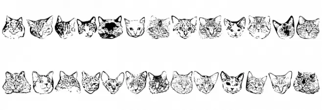 KittyPrint AOE Font Litere mari