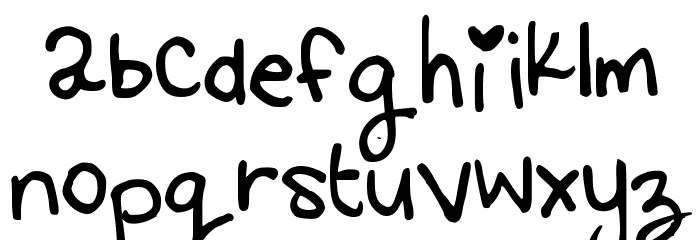 Kittyspoon Font LOWERCASE