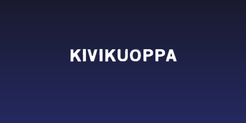 Kivikuoppa Social Header